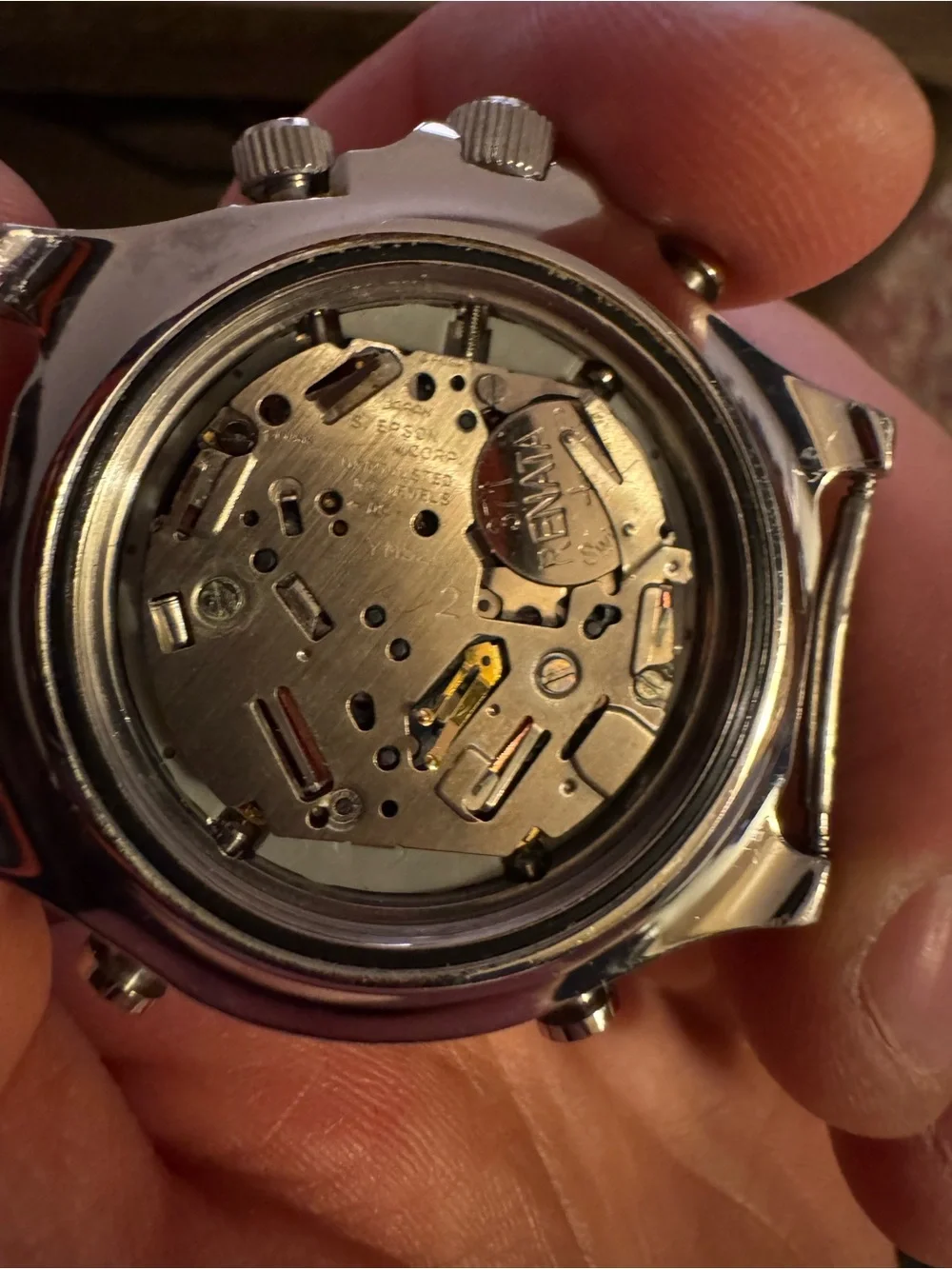 Chase Durer Black Chronograph Watch with Gold Accents